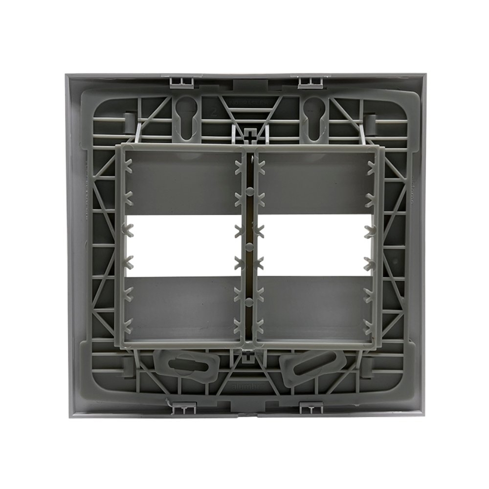 PLACA 4X4 PARA 2 POSTOS COM SUPORTE BRANCO INOVA PRO - ALUMBRA