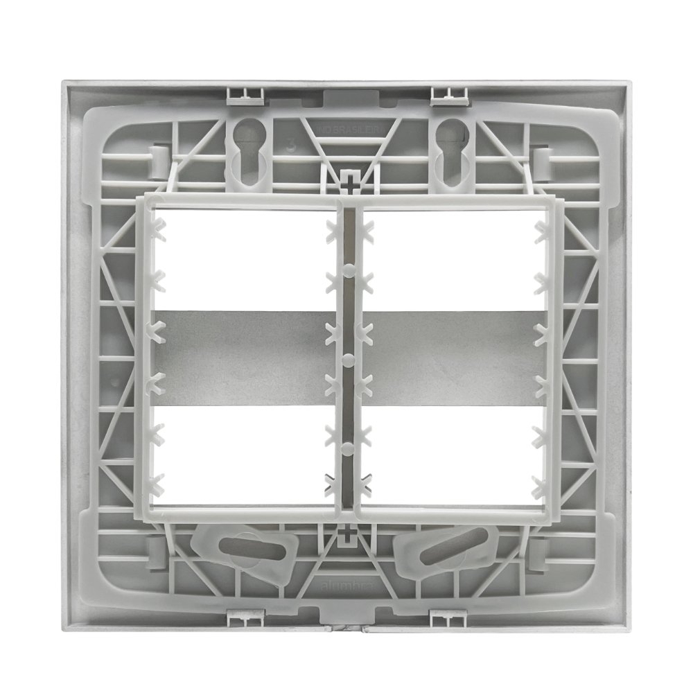 PLACA 4X4 PARA 4 POSTOS SEPARADOS COM SUPORTE CLASS TITANIUM INOVA PRO - ALUMBRA