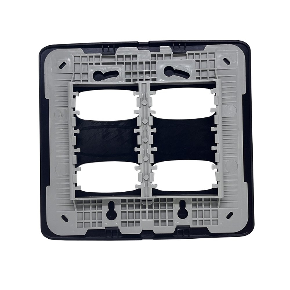 PLACA 4X4 PARA 4 POSTOS SEPARADOS COM SUPORTE PRETO GRACIA MAXX - ALUMBRA