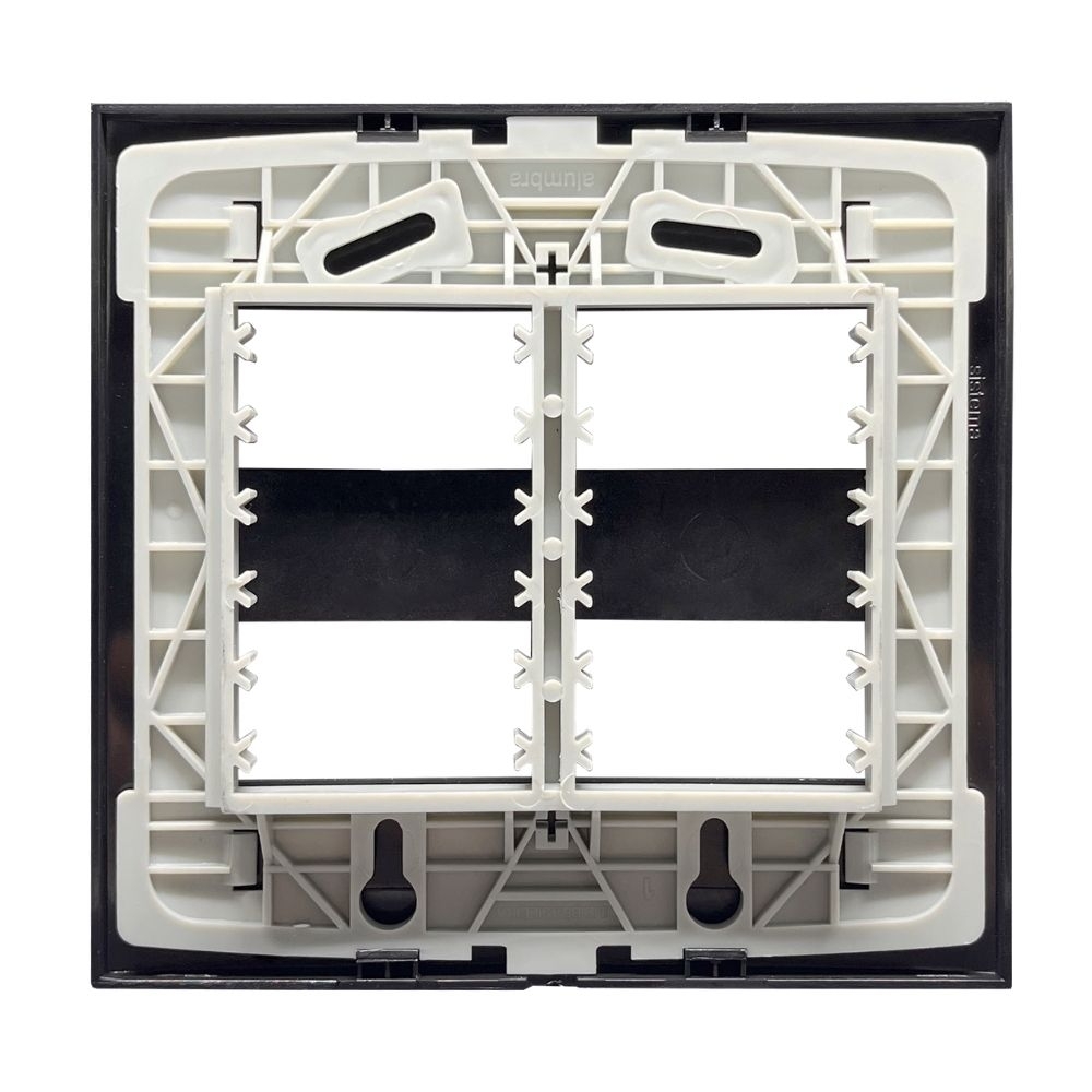 PLACA 4X4 PARA 4 POSTOS SEPARADOS COM SUPORTE PRETO FOSCO INOVA PRO - ALUMBRA
