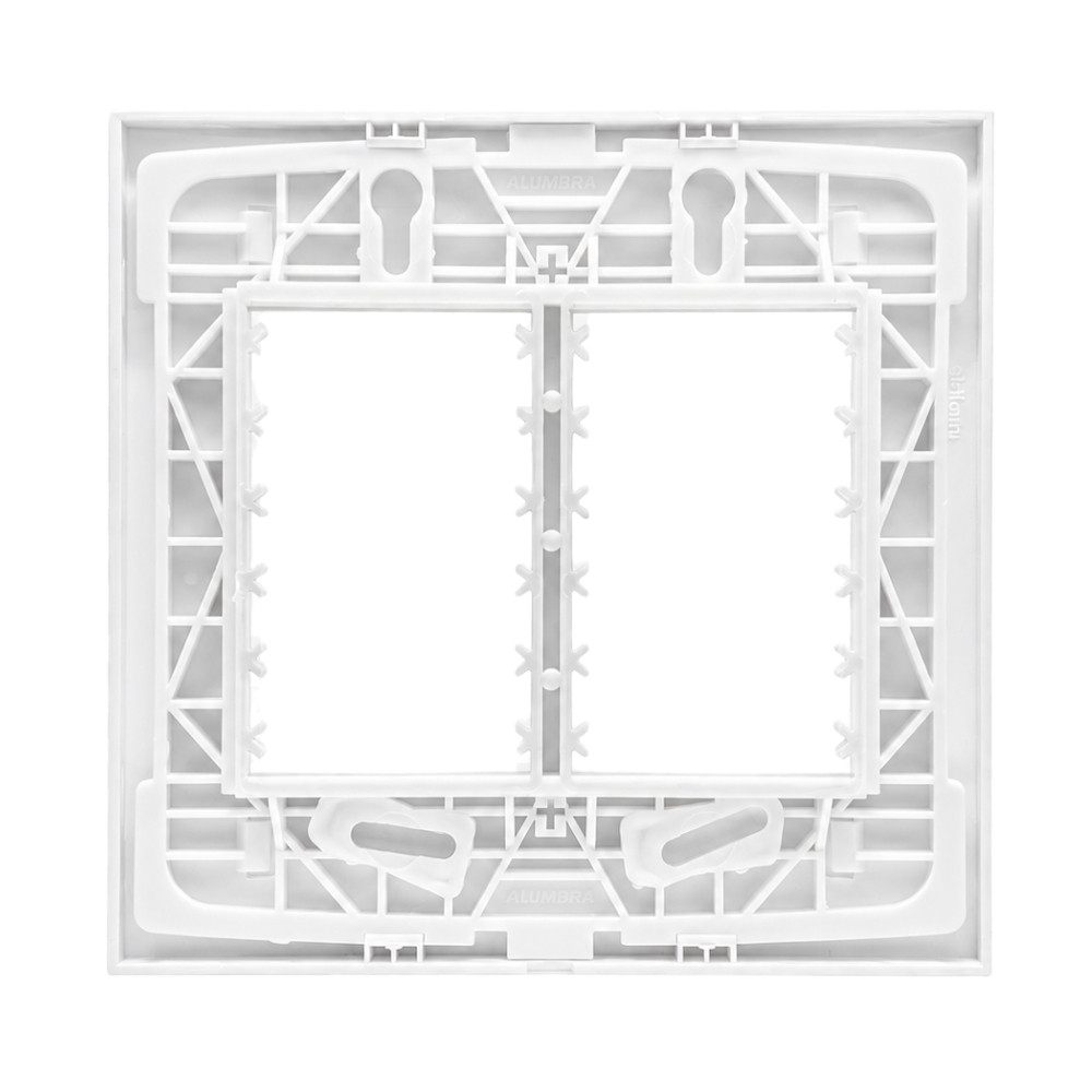 PLACA 4X4 PARA 6 POSTOS COM SUPORTE BRANCO INOVA PRO - ALUMBRA
