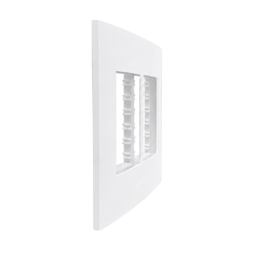 PLACA 4X4 PARA 6 POSTOS COM SUPORTE BRANCO INOVA PRO - ALUMBRA
