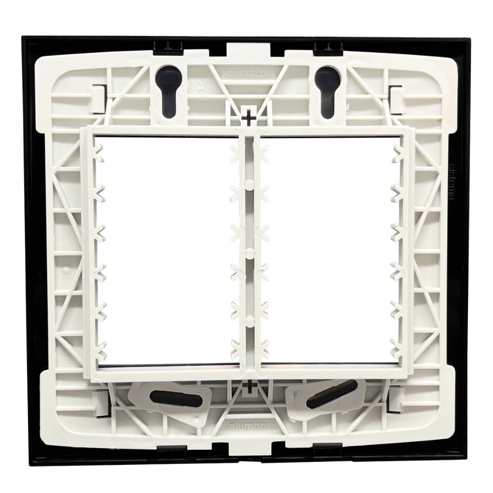 PLACA 4X4 PARA 6 POSTOS PRETO FOSCO COM SUPORTE CLASS INOVA PRO - ALUMBRA