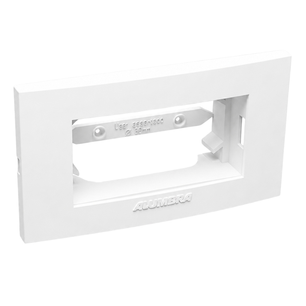 PLACA PARA  MOVEL 1 POSTO BRANCO COM SUPORTE INOVAPRO  - ALUMBRA