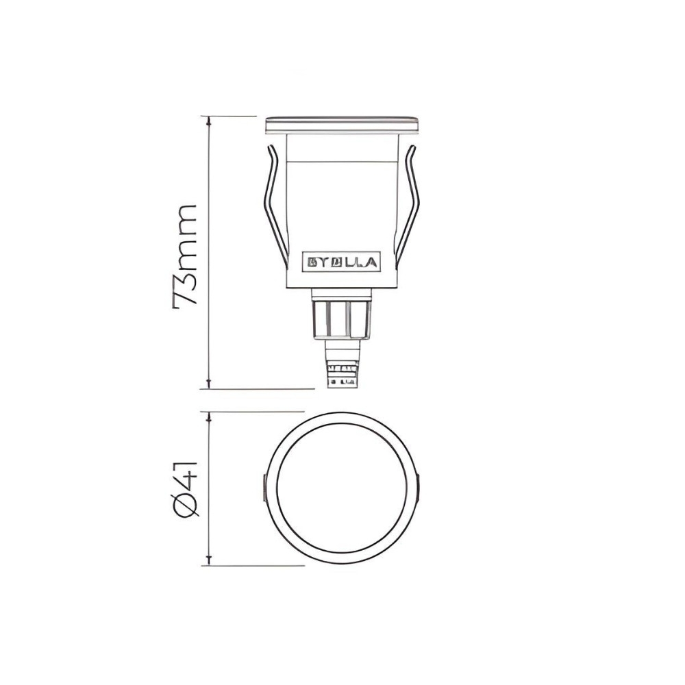 BALIZADOR DE SOLO WAY RING 1W IP67 LUZ AMARELA 3000K BIVOLT PRETO - STELLA