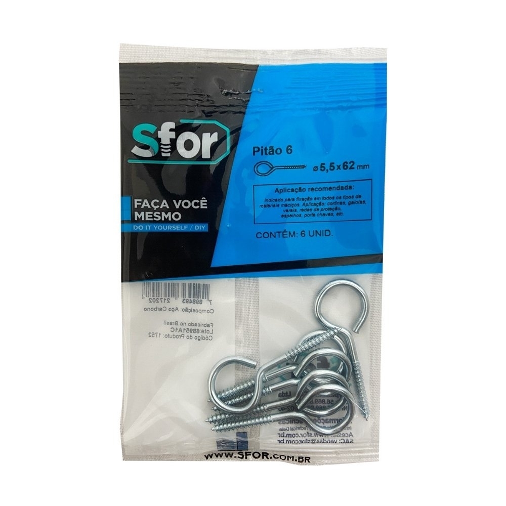 PITAO 6MM COM 6 PECAS - SFORPLAST