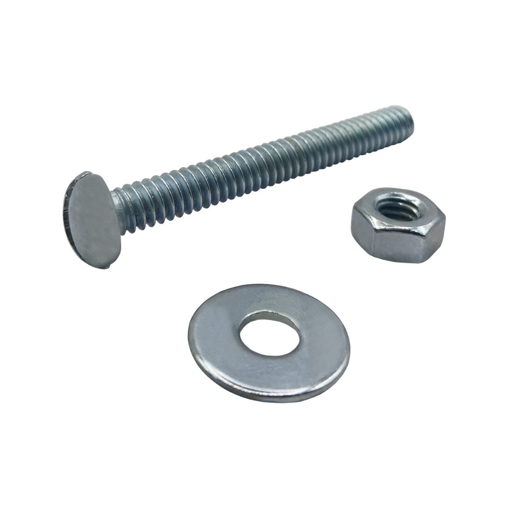 PARAFUSO MAQUINA REDONDO 5/32X1 + PORCA E ARRUELA COM 5 PECAS - SFORPLAST