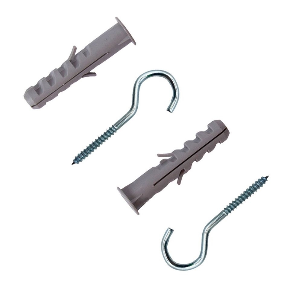 GANCHO COM BUCHA NYLON 8MM ABA COM 05 PECAS - SFORPLAST