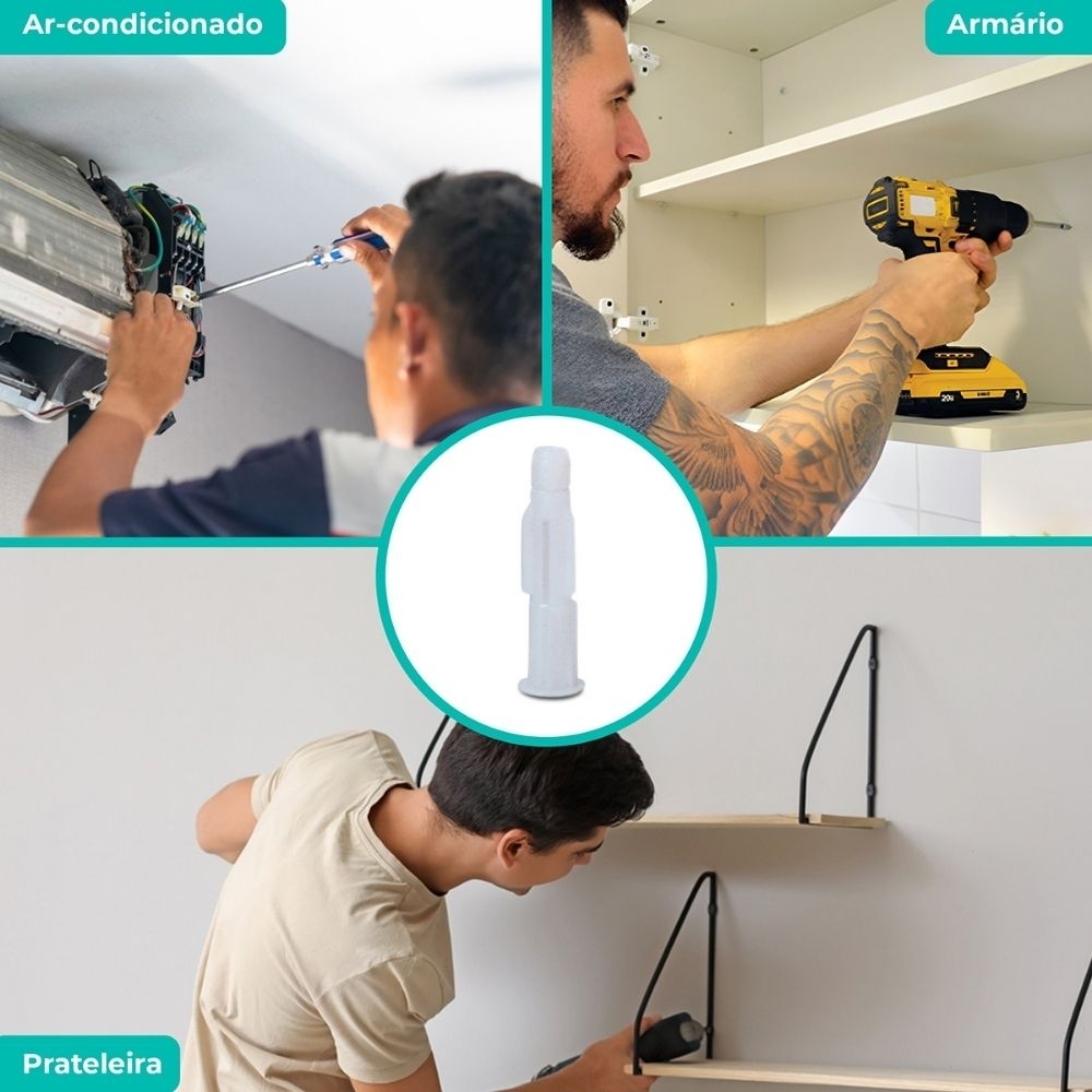 PARAFUSO MADEIRA PHILIPS 6X70 BUCHA 10 MULTIUSO COM 25 PECAS - SFORPLAST