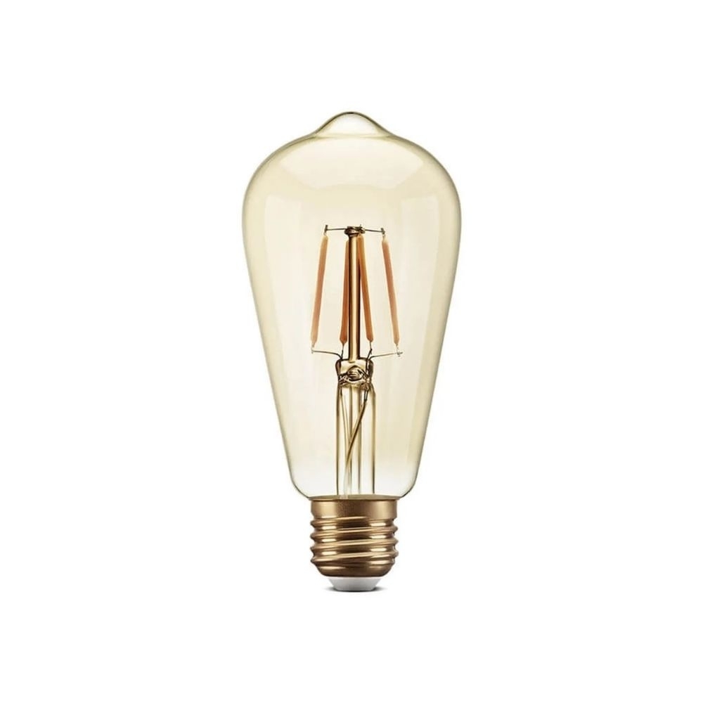Lampada Filamento Carbono ST64 40W 220V Luz Amarela E27 - Elgin