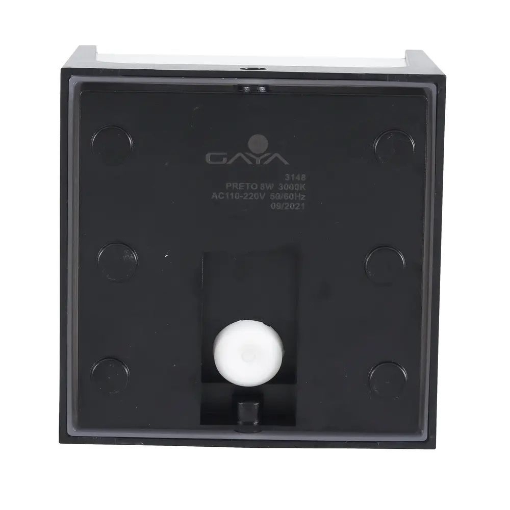 ARANDELA LED HANSA 8W 3000K  PRETO 550 LUMENS IP65
