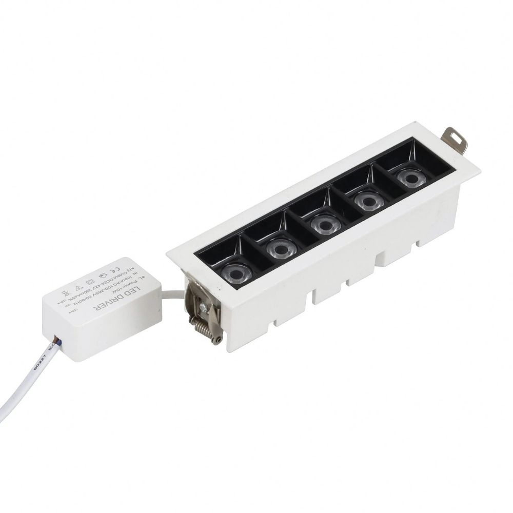 SPOT FOCCO EMBUTIR 10W BIVOLT LUZ AMARELA 2700K 760LM 24G BRANCO/PRETO - GAYA