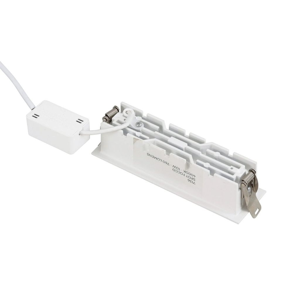 SPOT FOCCO EMBUTIR 10W BIVOLT LUZ AMARELA 2700K 760LM 24G BRANCO/PRETO - GAYA