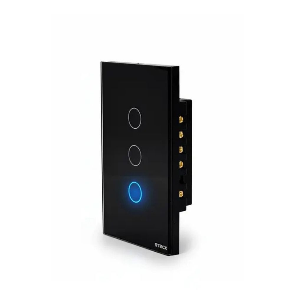 CONJUNTO 4X2 3 INTERRUPTOR TOUCH PRETO WIFI AMBIENTE CONECTADO - STECK