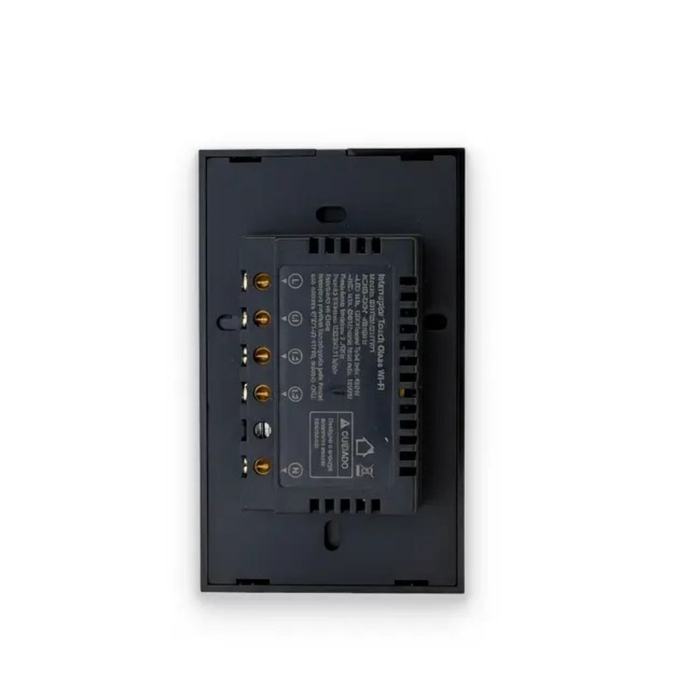CONJUNTO 4X2 3 INTERRUPTOR TOUCH PRETO WIFI AMBIENTE CONECTADO - STECK