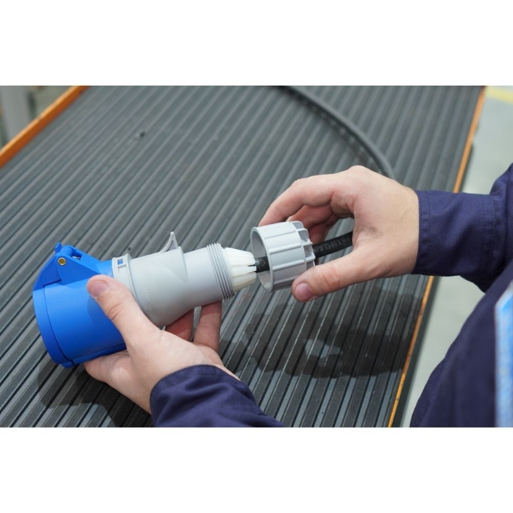 TOMADA DE ACOPLAMENTO INDUSTRIAL 16A 200/250V 6H AZUL - TRAMONTINA