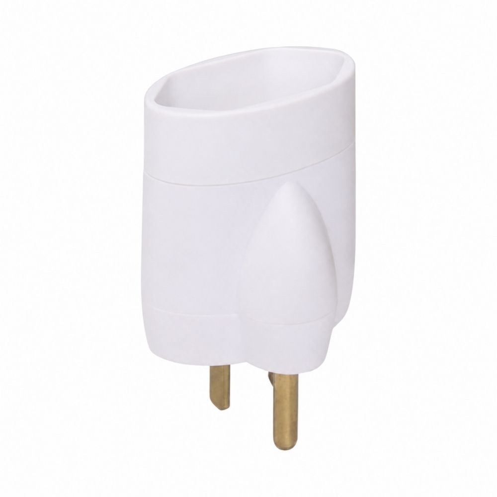 ADAPTADOR REVERSO 2 POLOS + TERRA 15A 250V BRANCO - PIAL LEGRAND