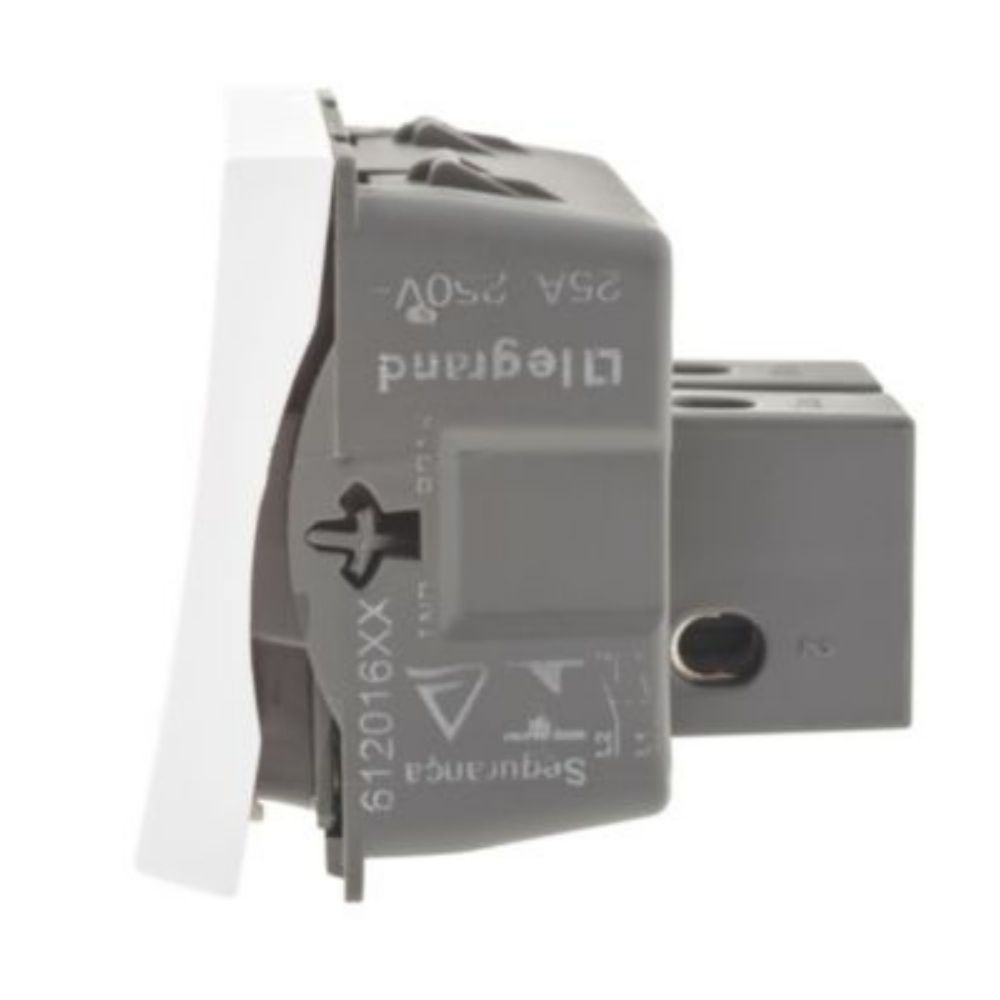 MODULO PARA 1 INTERRUPTOR BIPOLAR SIMPLES 25A 250V BRANCO - PIAL PLUS+