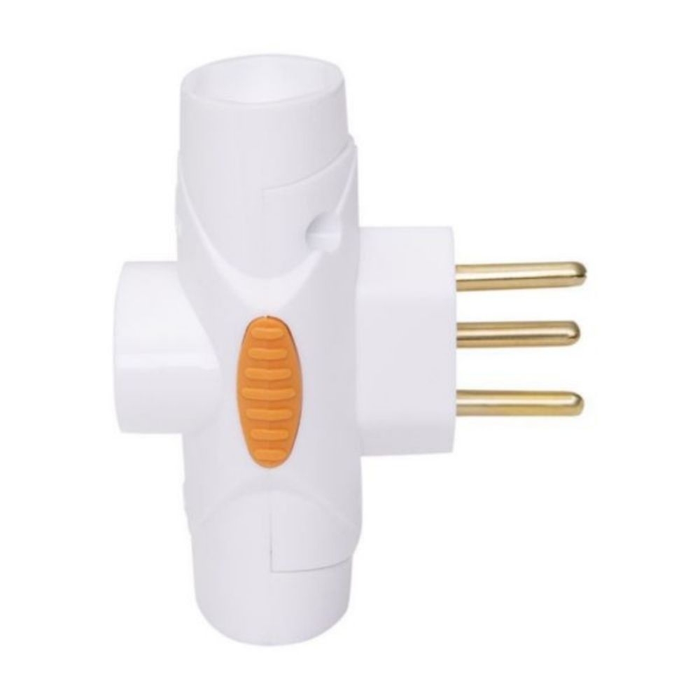 BENJAMIM PINO 3 SAIDAS 2 POLOS + TERRA 10A BRANCO - PIAL LEGRAND