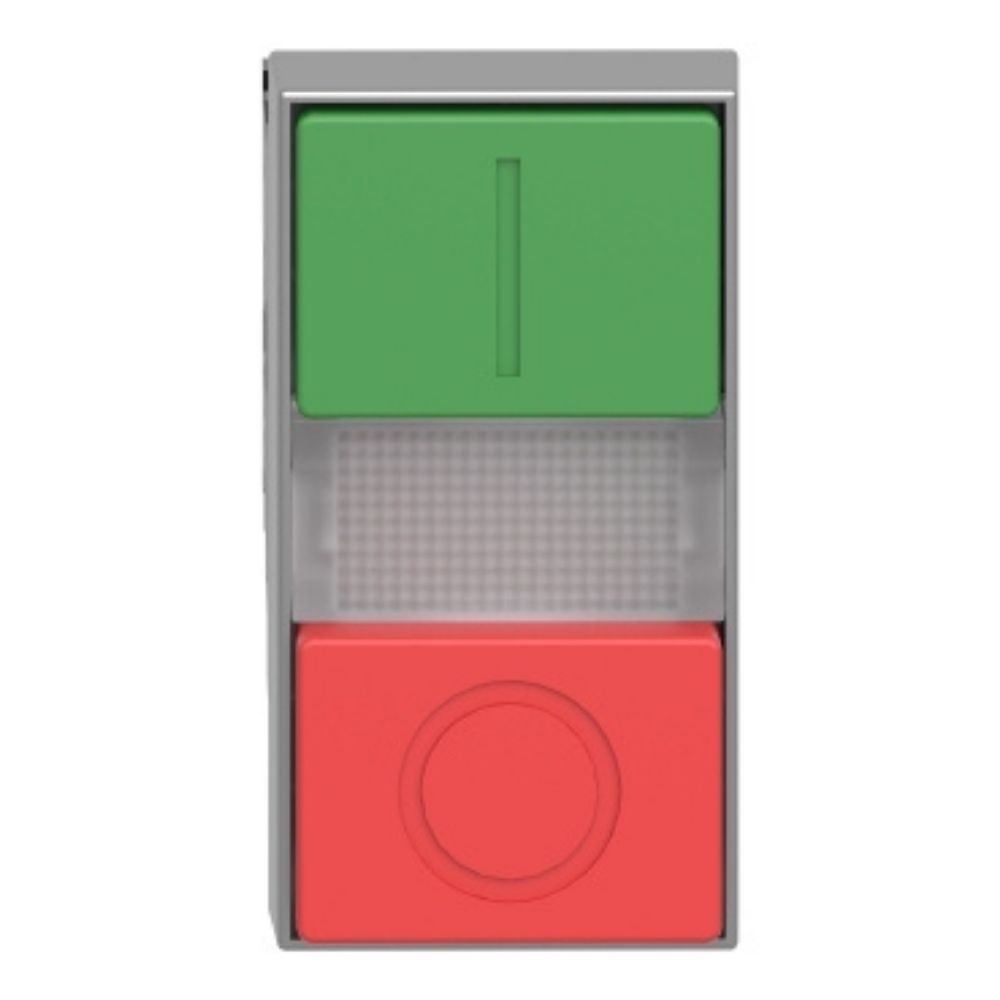 BOTAO LED DUPLO PLASTICO VERMELHO/VERDE 220VCA - SCHNEIDER