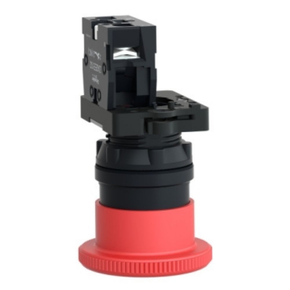 BOTAO PLASTICO EMERGENCIAL GIRO TRAVA/DESTRAVA 1NF 40MM VERMELHO - SCHNEIDER