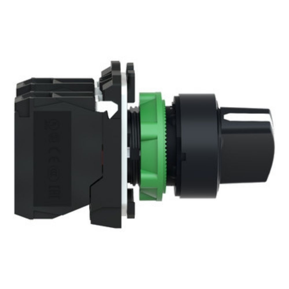 COMUTADORA COM MANOPLA CURTA 22MM 2 POSICOES FIXA 1NA+1NF - SCHNEIDER