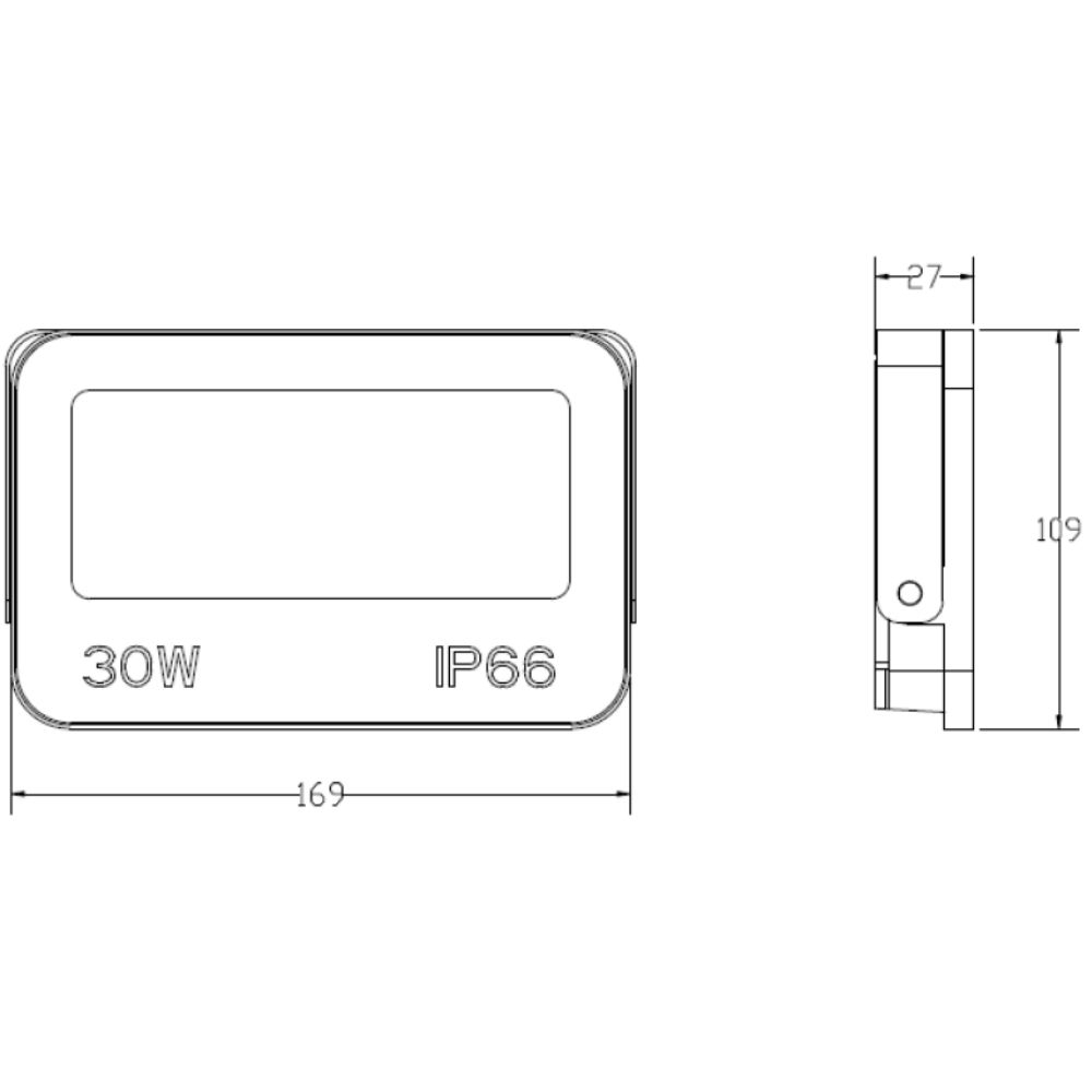 PROJETOR LED 30W BIVOLT LUZ AMARELA/NEUTRA/BRANCO 3000LM COMPACT BRANCO IP66 - LEDVANCE