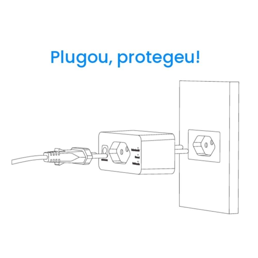 PROTETOR DE SURTO 2P+T 10A CL 3 BRANCO PARA GELADEIRA - QUALITRONIX