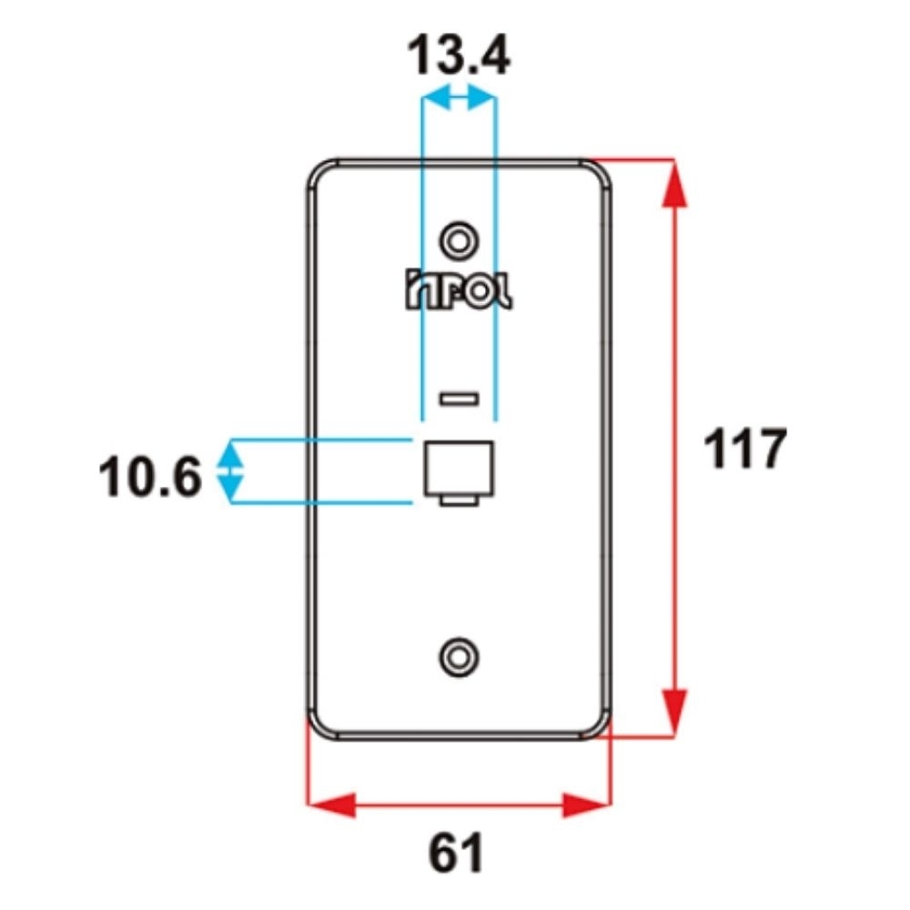 TAMPA PARA CONDULETE PVC 1 POLEGADA COM 1 FURO RJ45 CINZA - INPOL