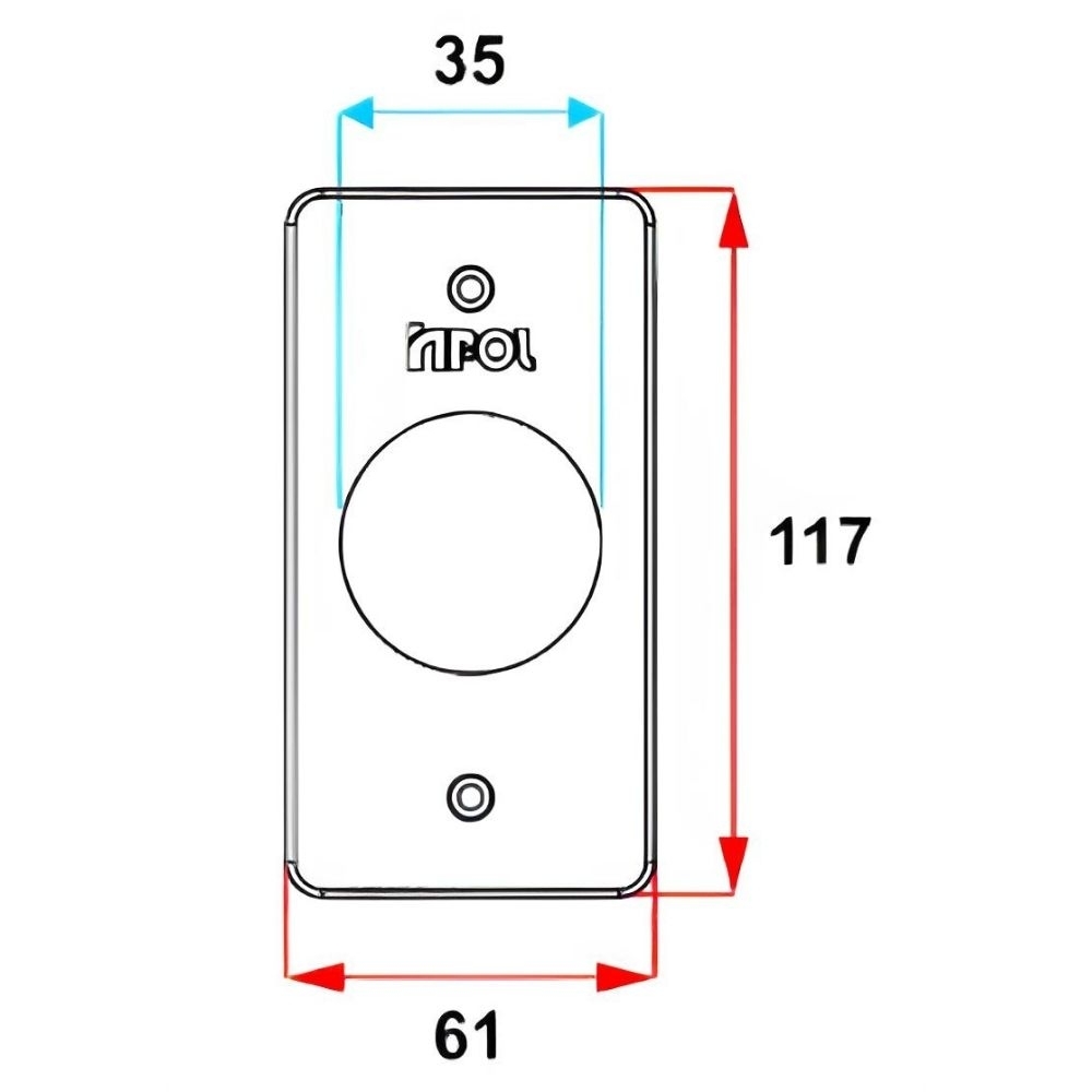 TAMPA PARA CONDULETE PVC 1 POLEGADA PARA TOMADA REDONDA BRANCO - INPOL