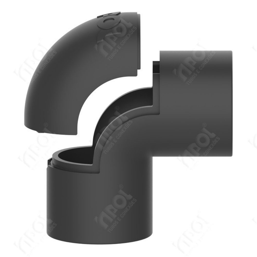 JOELHO COTOVELO 1 POLEGADA PRETO - INPOL
