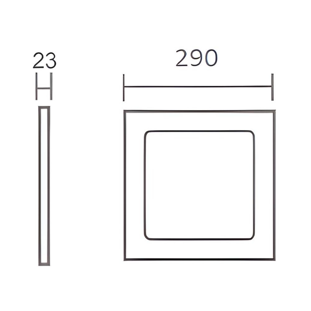 PAINEL LED EMBUTIR SLIM 24W BIVOLT LUZ NEUTRA 4000K 1920LM QUADRADO 29CM - LEDVANCE
