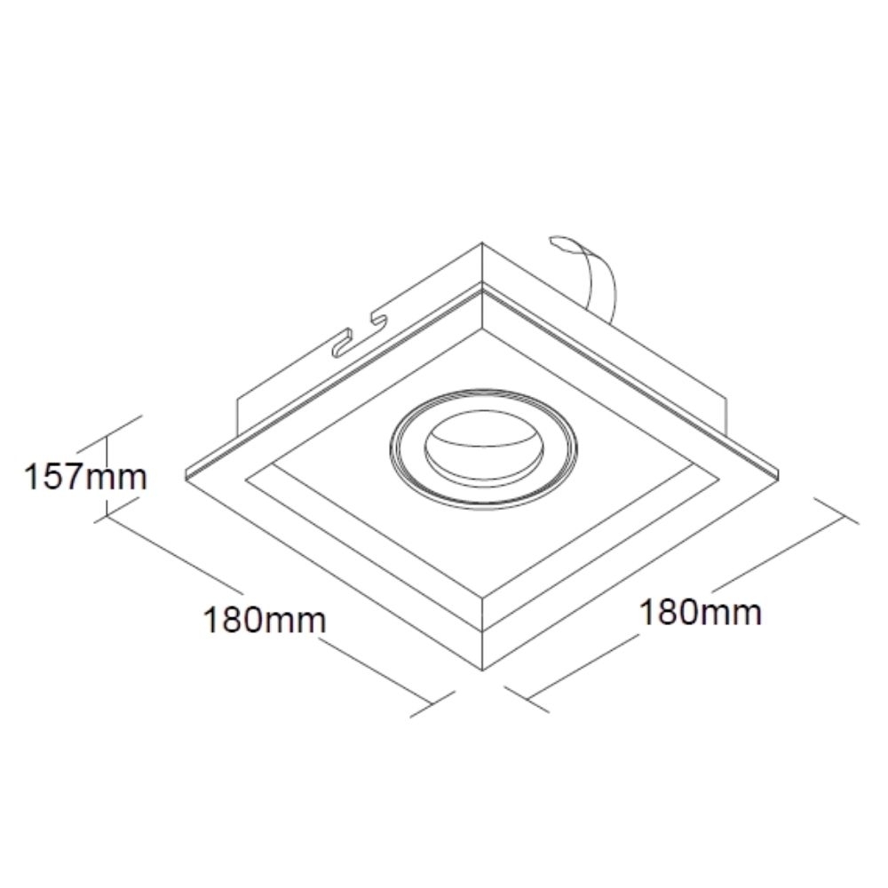 SPOT EMBUTIR PARA 1 LAMPADA PAR30 PRETO MICRO BORDA - BELLA LUCE