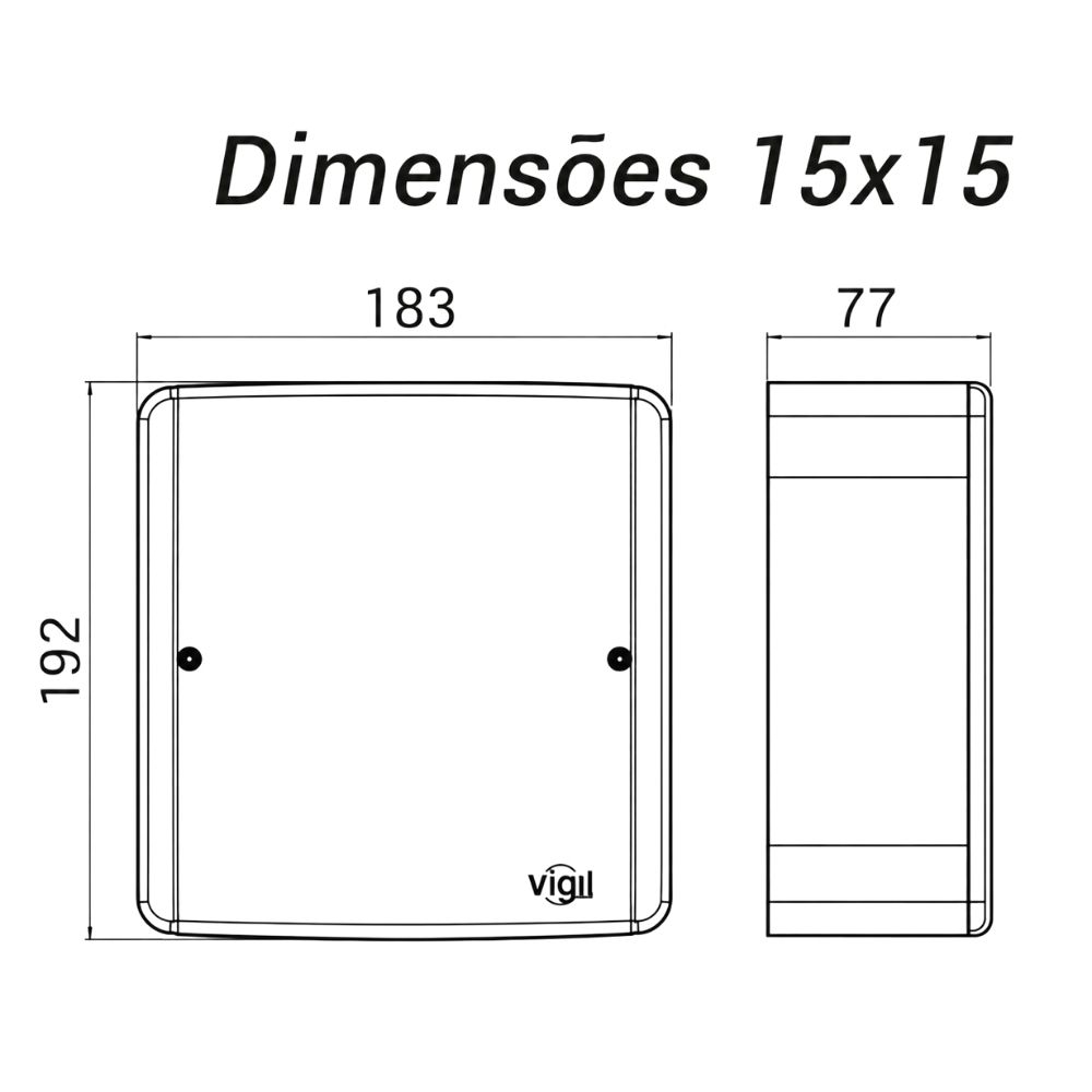 CAIXA PASSAGEM 15X15 SOBREPOR PVC - ILUMI