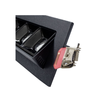 SPOT FOCO EMBUTIR 10W BIVOLT LUZ AMARELA 2700K 800LM 24 GRAUS PRETO DIRECIONAVEL - GAYA