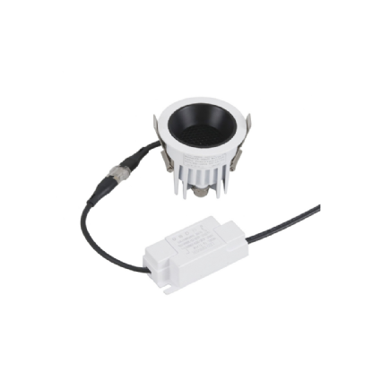 SPOT LED TUTTI EMBUTIR 7W BIVOLT LUZ AMARELA 2700K 840LM 15/25G BRANCO E PRETO - GAYA