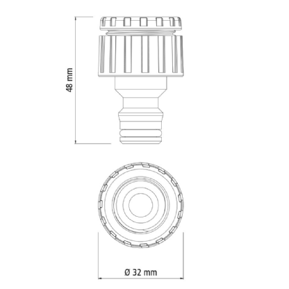 ADAPTADOR FEMEA COM ROSCA 3/4-1/2 PARA MANGUEIRA - TRAMONTINA