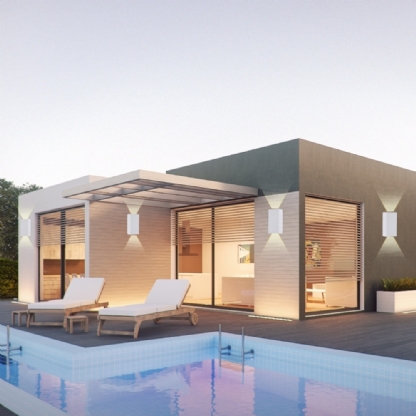 ARANDELA ALUMINIO PARA 2 LAMPADAS GU10 BRANCO MICRO - IDEAL LUSTRES