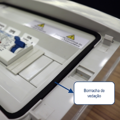 QUADRO PROTETOR CARREGADOR VEICULAR IP65 220V 32A COM TOMADA - JNG
