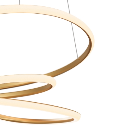 PENDENTE LED HORIZON OSAKA 60W LUZ AMARELA 3000K 4800LM DOURADO - HEVVY