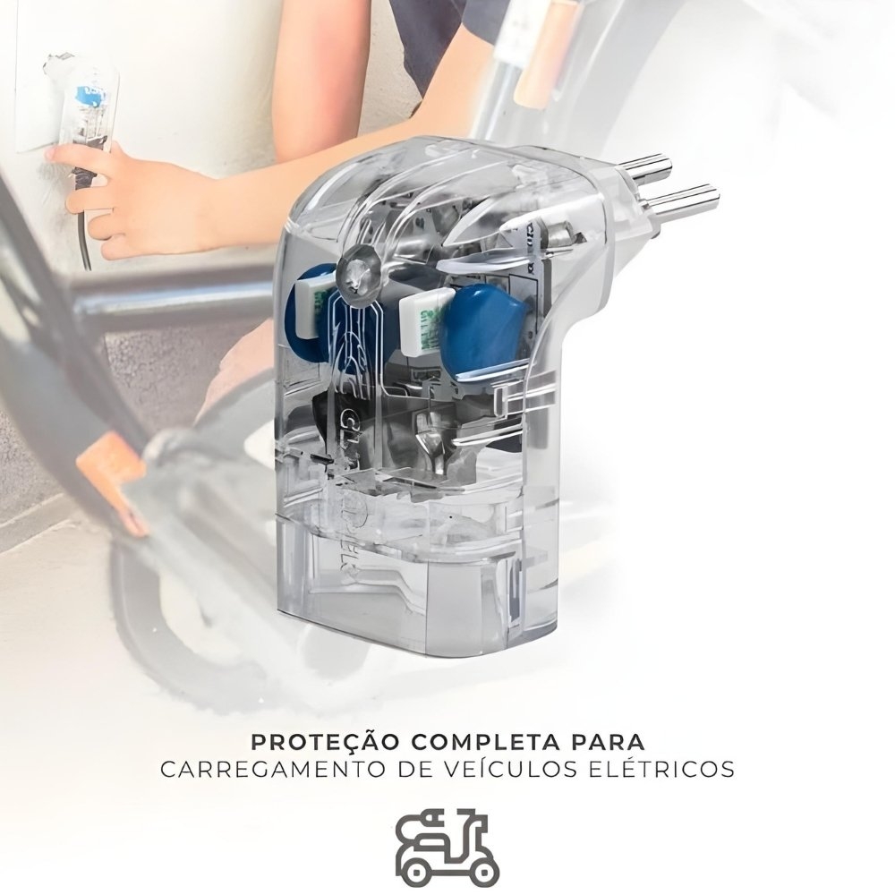 PROTETOR DE SURTO PARA MOTO E BIKE ELETRICA 20A MOBI - CLAMPER