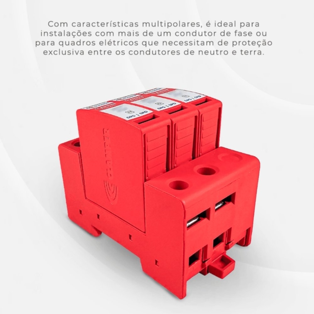 PROTETOR DE SURTO FRONT V 3P TRIPOLAR 275V 20KA CLASSE 2 - CLAMPER