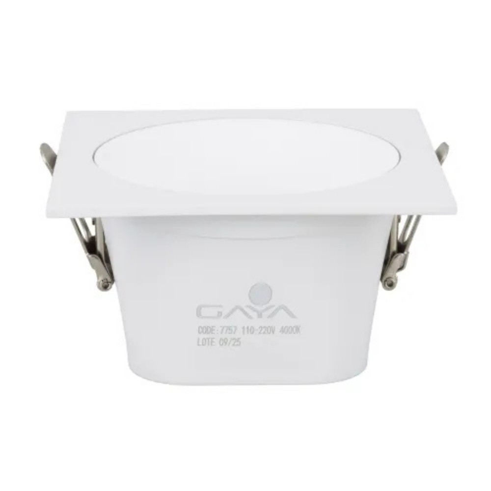 SPOT MIRA EMBUTIR 18W BIVOLT 3000K 1800LM QUADRADO IP20 - GAYA