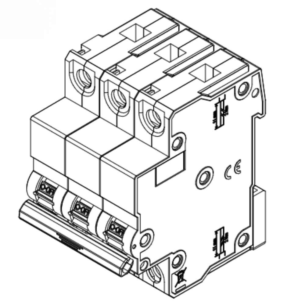 DISJUNTOR DIN 3 POLO 25A 5KA CURVA C - WEG