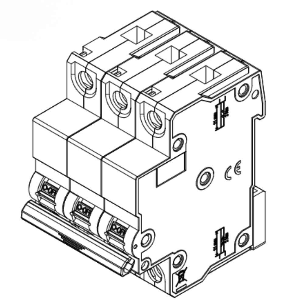DISJUNTOR DIN 3 POLO 32A 5KA CURVA C - WEG