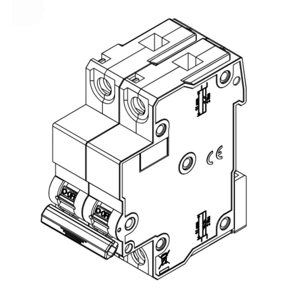 DISJUNTOR DIN 2 POLO 63A 5KA CURVA C - WEG