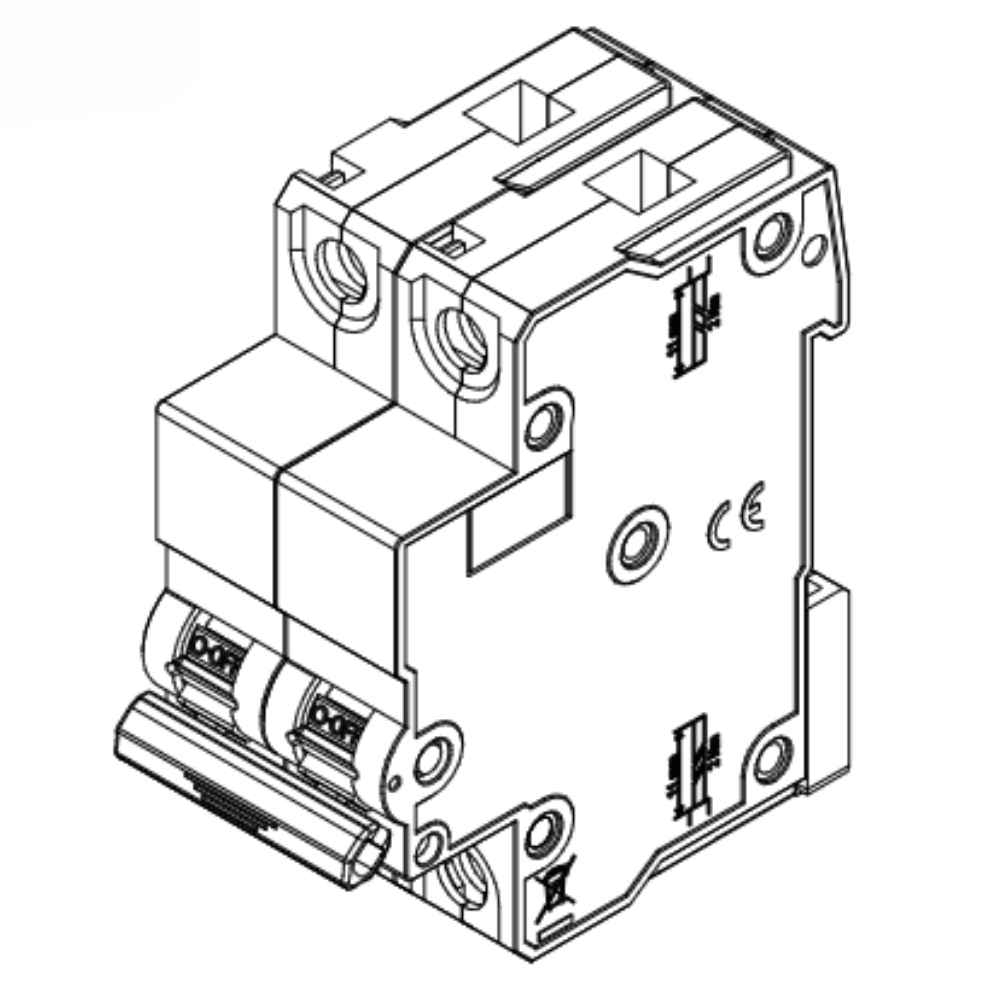DISJUNTOR DIN 2 POLO 10A 3KA CURVA C - WEG