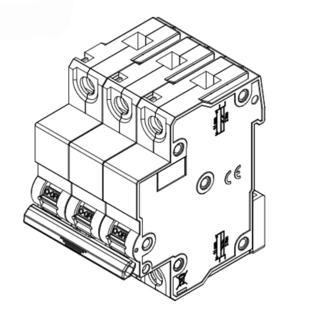 DISJUNTOR DIN 3 POLO 20A 3KA CURVA C - WEG