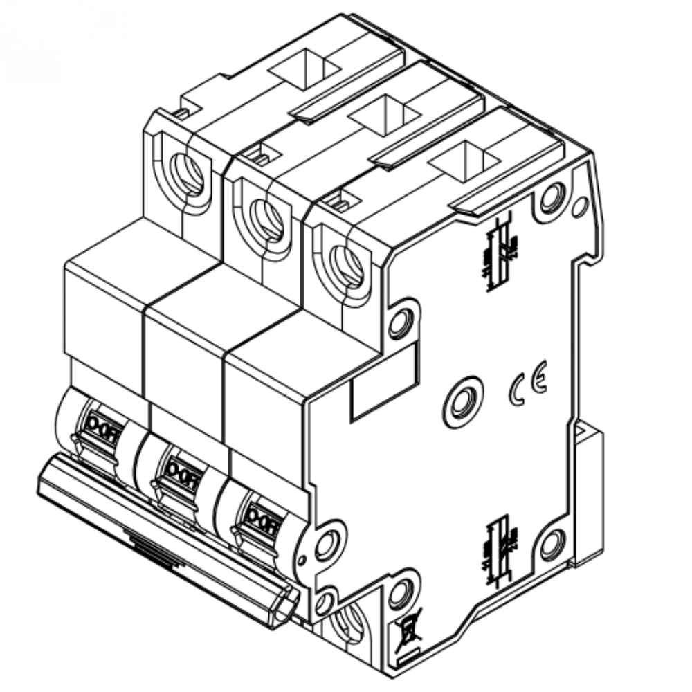 DISJUNTOR DIN 3 POLO 16A 3KA CURVA C - WEG