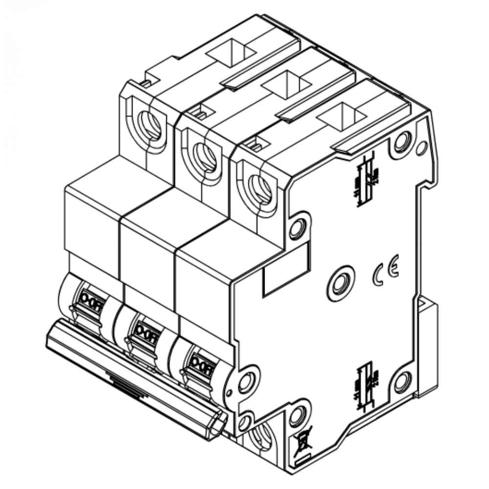 DISJUNTOR DIN 3 POLO 63A 5KA CURVA C - WEG